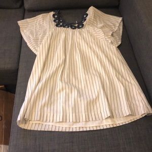 Madewell navy and white dress